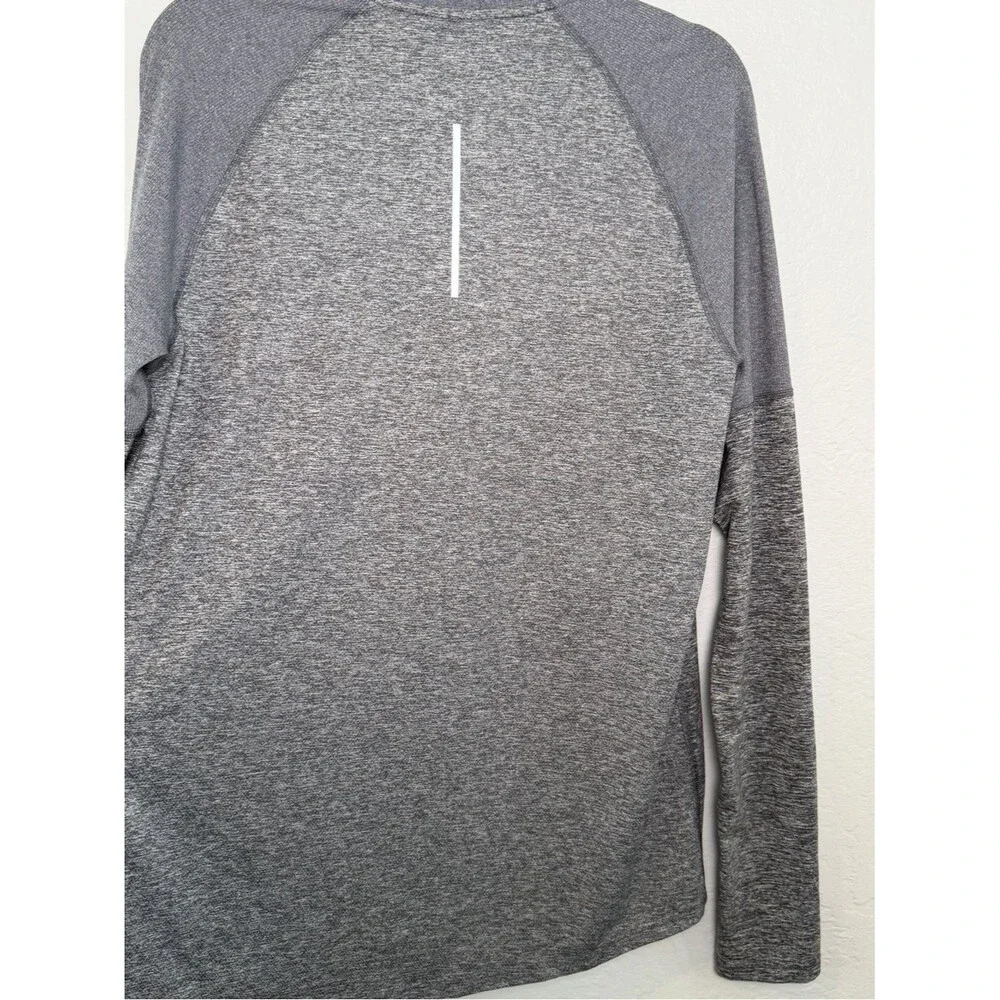 Nike Dri-FIT Men's Running Quarter Zip Pullover Grey Heather Long Sleeve Size M